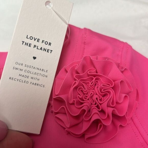 Janie and Jack 100048655 Pink Recycled Rosette Rash Guard size 12-18 m NWT - Picture 5 of 9